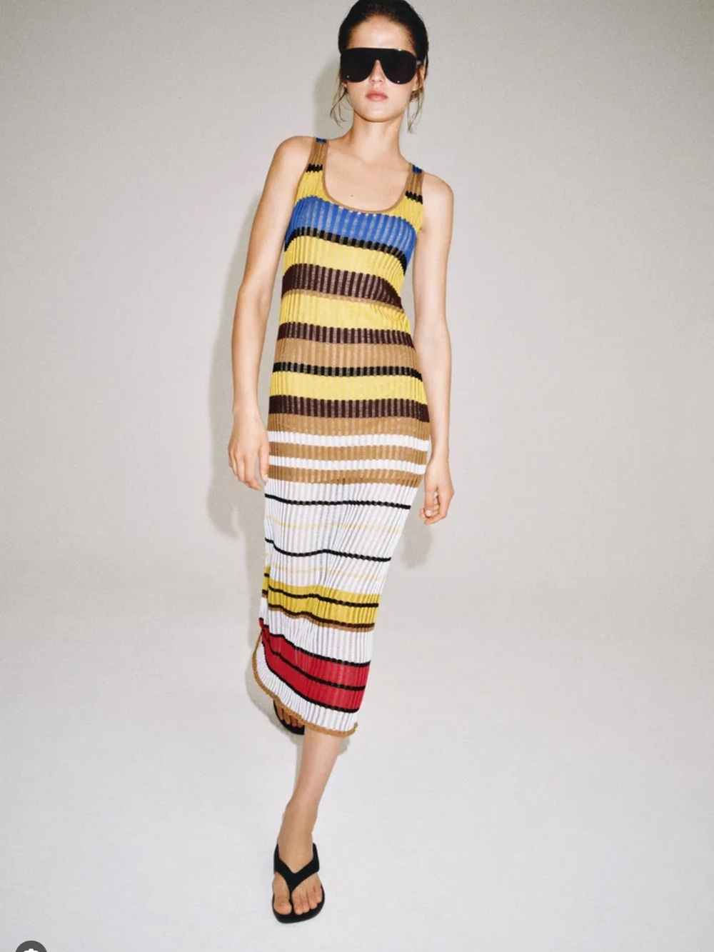Zara Striped Long Knit Dress size S